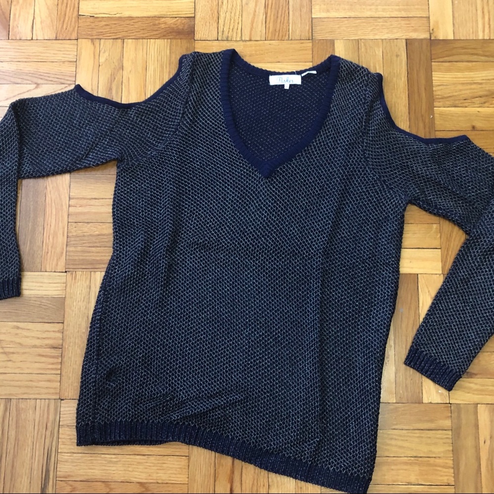 Parker cold shoulder knit sweater
